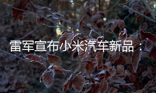 宣布小米新品雷军力怪匹马会买吗汽车千万你兽